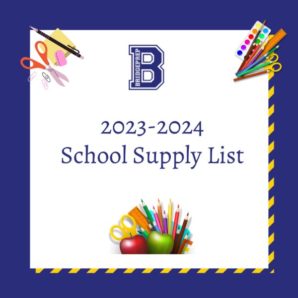 School Supplies List 20232024 News and Announcements